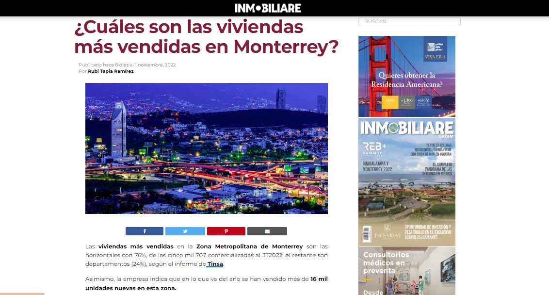 Cuáles son las viviendas más vendidas en Monterrey? - Tinsa Mexico